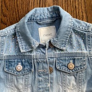 Next UK rhinestone denim jacket